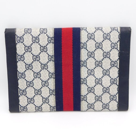 Gucci Foldover Guccissima Envelope Clutch | Vintage | Leather Trim | VGUC - Picture 13 of 14
